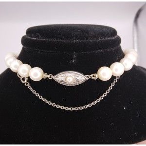 Vintage 14kt WG Akoya pearls